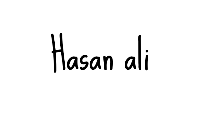 Hasan Ali's signature